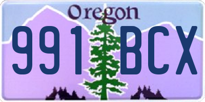 OR license plate 991BCX