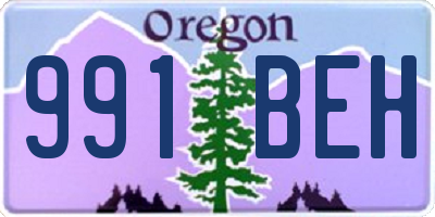 OR license plate 991BEH