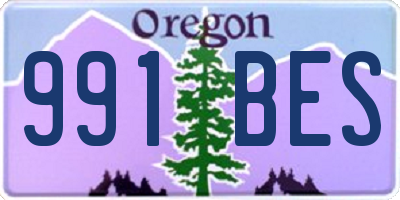 OR license plate 991BES