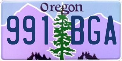 OR license plate 991BGA