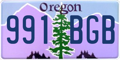 OR license plate 991BGB