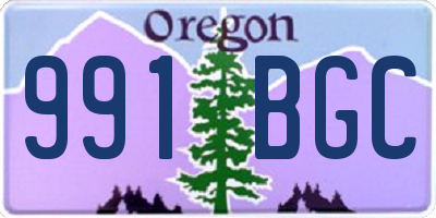 OR license plate 991BGC