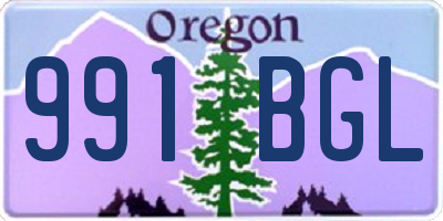 OR license plate 991BGL