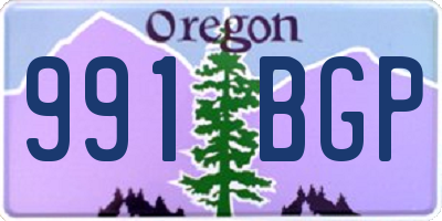 OR license plate 991BGP