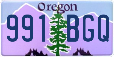 OR license plate 991BGQ