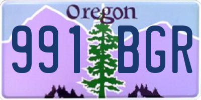 OR license plate 991BGR