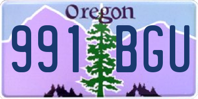 OR license plate 991BGU