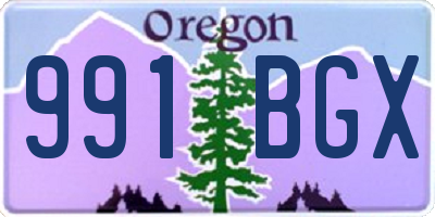 OR license plate 991BGX