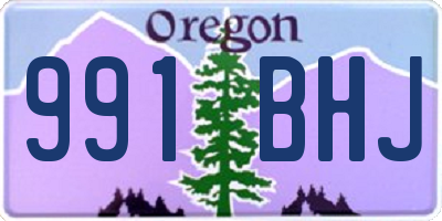 OR license plate 991BHJ