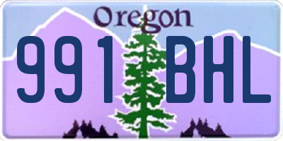 OR license plate 991BHL