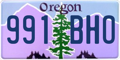 OR license plate 991BHO