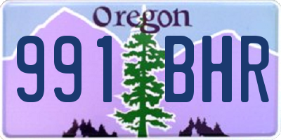 OR license plate 991BHR