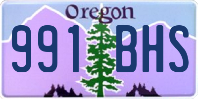OR license plate 991BHS
