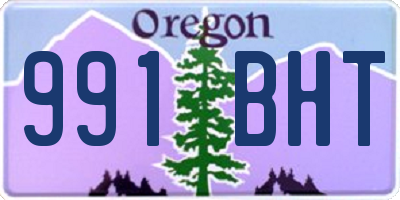 OR license plate 991BHT