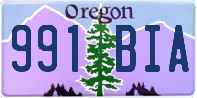 OR license plate 991BIA
