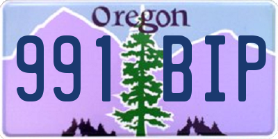 OR license plate 991BIP