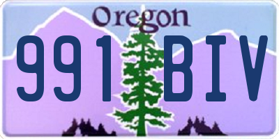 OR license plate 991BIV