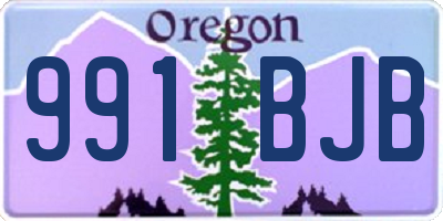 OR license plate 991BJB