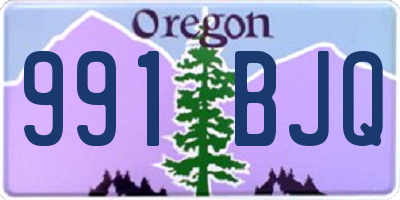 OR license plate 991BJQ