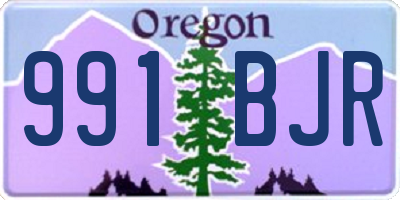 OR license plate 991BJR