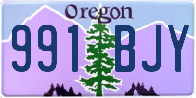 OR license plate 991BJY