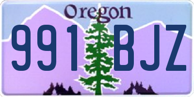 OR license plate 991BJZ