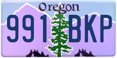 OR license plate 991BKP