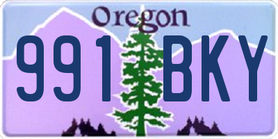 OR license plate 991BKY
