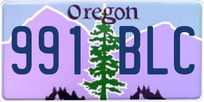 OR license plate 991BLC