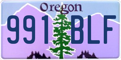 OR license plate 991BLF