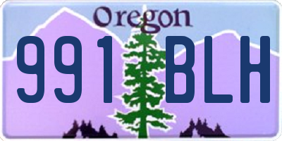 OR license plate 991BLH