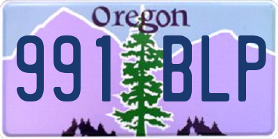 OR license plate 991BLP