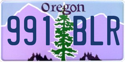 OR license plate 991BLR