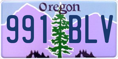 OR license plate 991BLV