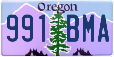 OR license plate 991BMA