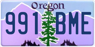 OR license plate 991BME