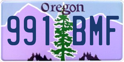 OR license plate 991BMF