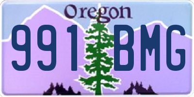 OR license plate 991BMG