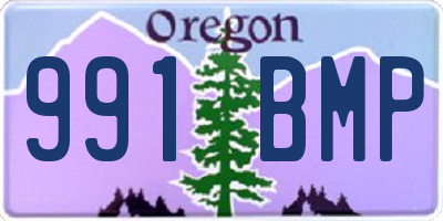 OR license plate 991BMP