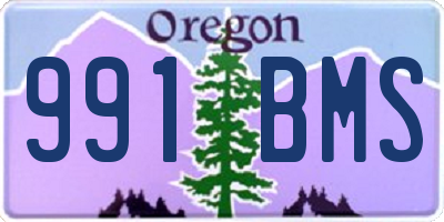 OR license plate 991BMS
