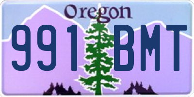 OR license plate 991BMT