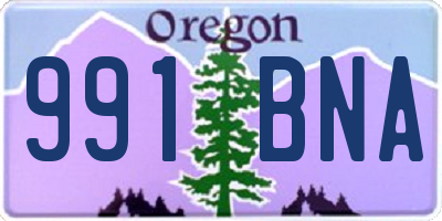 OR license plate 991BNA