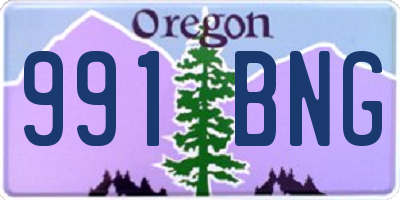 OR license plate 991BNG