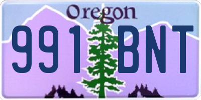 OR license plate 991BNT