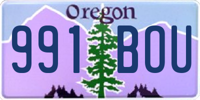OR license plate 991BOU