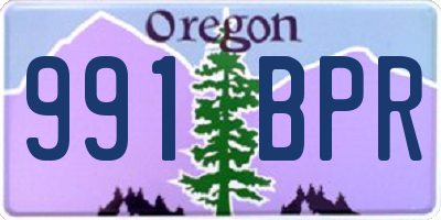 OR license plate 991BPR