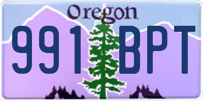 OR license plate 991BPT