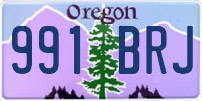 OR license plate 991BRJ