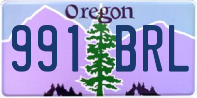 OR license plate 991BRL