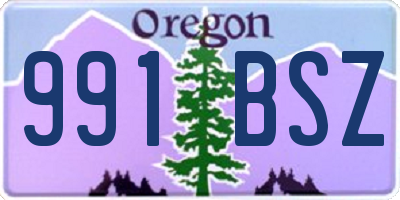 OR license plate 991BSZ
